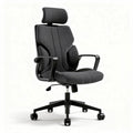 Chaise de bureau ergonomique en tissu gris avec accoudoirs réglables 70 x 70 x 120cm