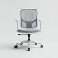 Chaise de bureau ergonomique en mesh gris avec accoudoirs ajustables 60 x 60 x 95cm