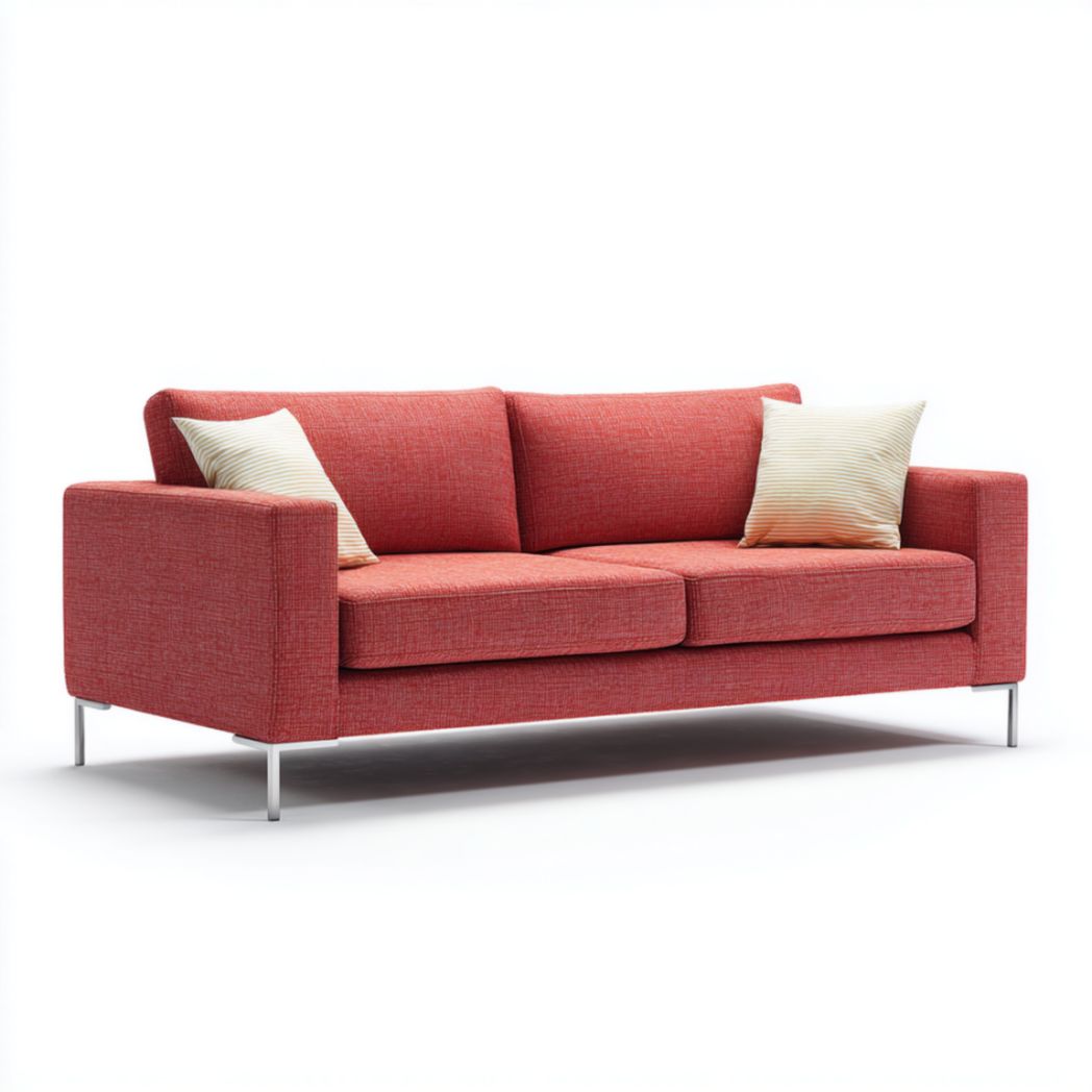Canapé en tissu vert aquatique avec coussins décoratifs dimensions 200 x 90 x 85 cm