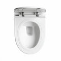 Toilettes en céramique avec couvercle à charnières chromées dimensions 45 x 36 x 38cm